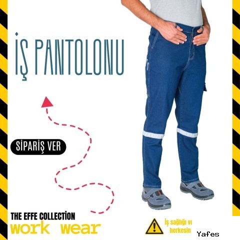 İş Pantolonu Likralı Kot - Toptan İş Kıyafeti
