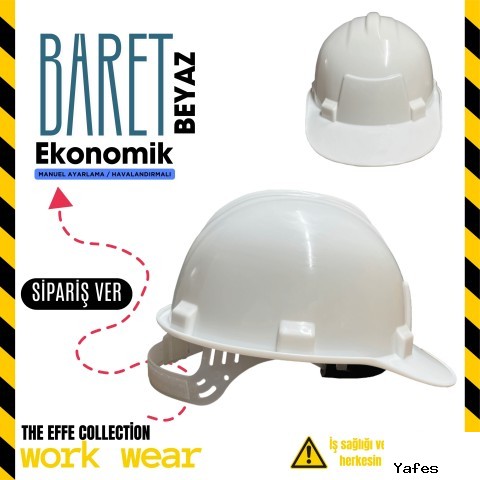 İşçi Baret Beyaz - İş Kıyafeti