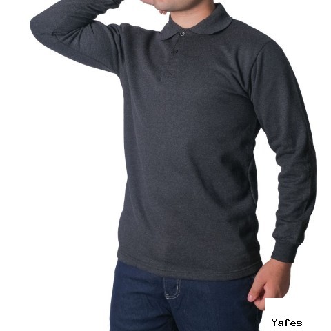 Polo Yaka Sweat Füme - Toptan İş Kıyafeti