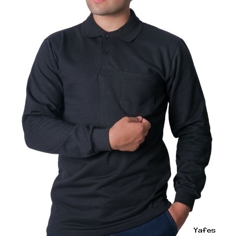 Polo Yaka Sweat Siyah - Toptan İş Kıyafeti