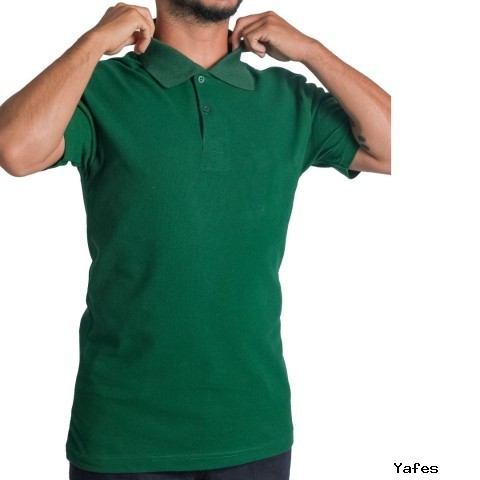 Polo Yaka T-shirt Benetton Yeşili- Toptan Basic (Promosyon)