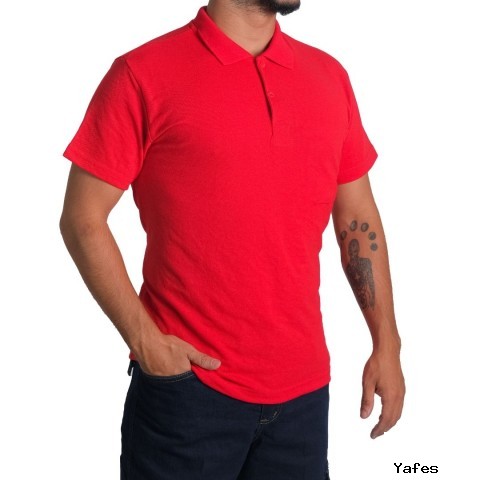 Polo Yaka T-shirt Kırmızı - Toptan Basic (Promosyon)