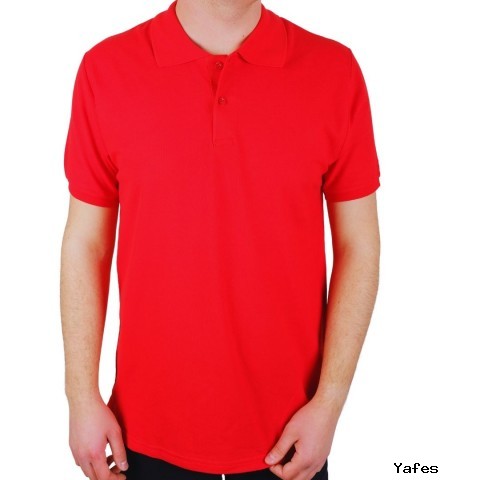 Polo Yaka T-shirt Kırmızı - Toptan Premium