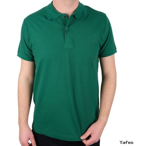 Polo Yaka T-shirt Koyu Yeşil - Toptan Premium