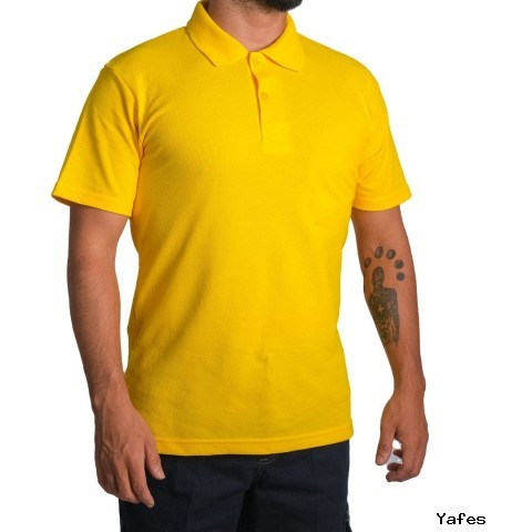 Polo Yaka T-shirt Sarı - Toptan Basic (Promosyon)