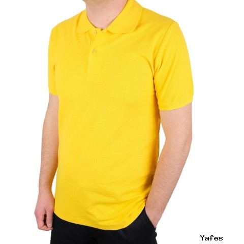 Polo Yaka T-shirt Sarı- Toptan Premium