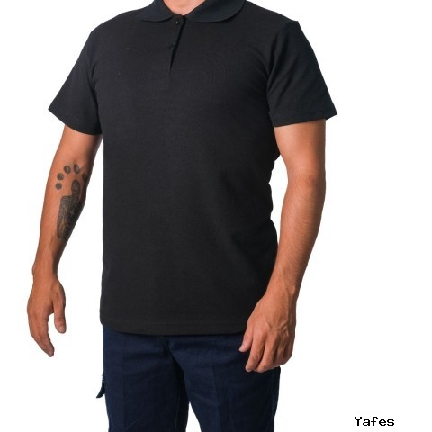 Polo Yaka T-shirt Siyah - Toptan Basic (Promosyon)