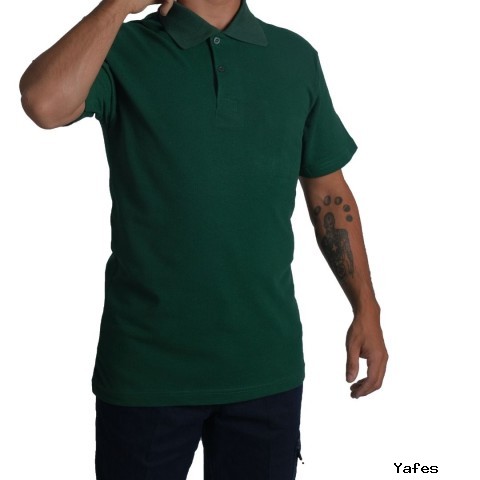 Polo Yaka T-shirt Yeşil - Toptan Basic (Promosyon)