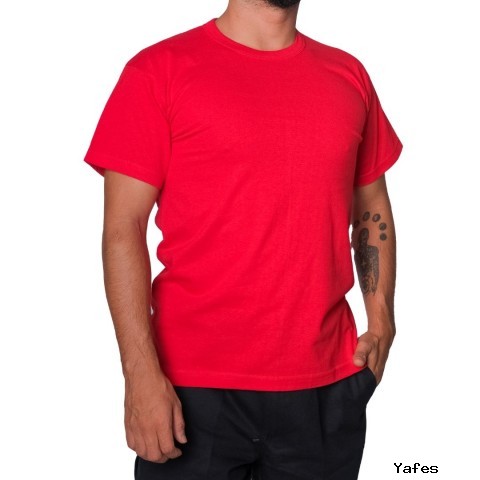 Sıfır Yaka T-shirt Kırmızı - Toptan Company
