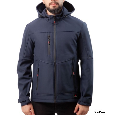 Softshell Mont Kapşonlu / Lacivert - Toptan İş Kıyafeti