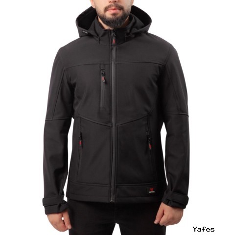 Softshell Mont Kapşonlu / Siyah - Toptan İş Kıyafeti